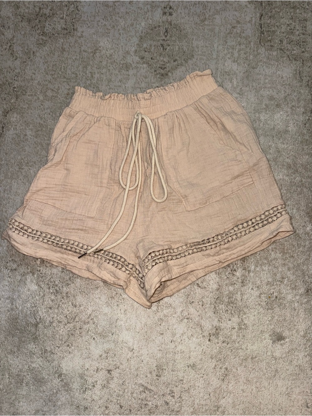 Cream Women's Linen Blend Shorts